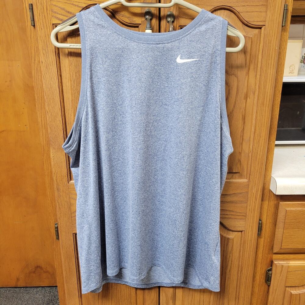 Nike Womens Blue Heather The Nike Tee Athletic Tank Top Size XL 100% Polyester